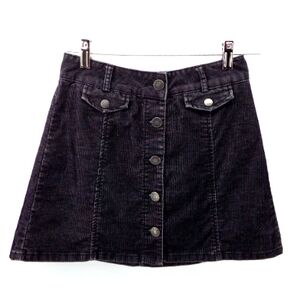 BDG Blakened Gray Denim Skirt Vegan Spandex Blend 2 Urban Outfitters